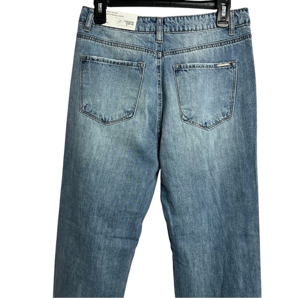 Insane Gene Women’s Jr Blue Jean Sz 7 High-Waist Girlfriend Distress Ripped Torn - Picture 4 of 15